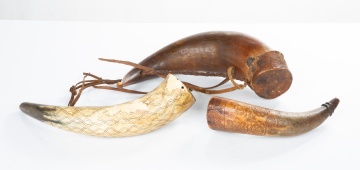Three 19th Century Powder Horns