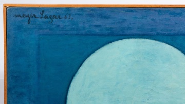 Meyer Lazar (French, 1923-1995) Full Moon and Palm Trees