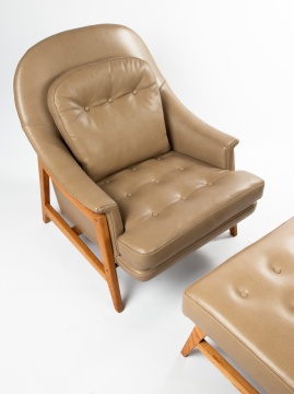 Lounge Chair & Ottoman, Edward Wormley for Dunbar "Janus"