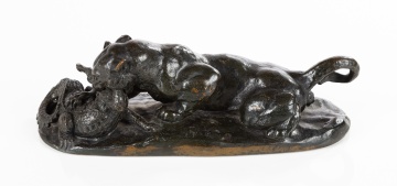 Antoine-Louis Barye (French, 1795-1875) Jaguar Dévorant un Crocodile (Jaguar Devouring a Crocodile)