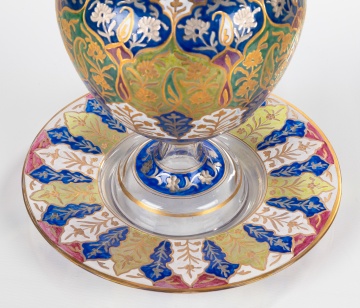 Bohemian Glass Water Jug & Under Tray, Attributed to Lobmeyr