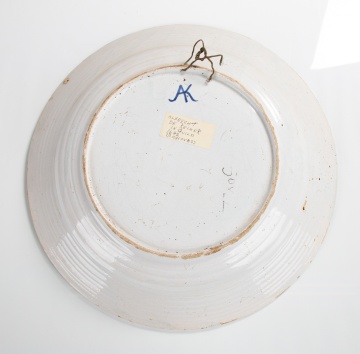 17th / 18th Century Delft Polychromed Charger / Deep Dish