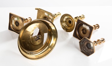 18th Century Brass & Bronze Pricket Candlesticks