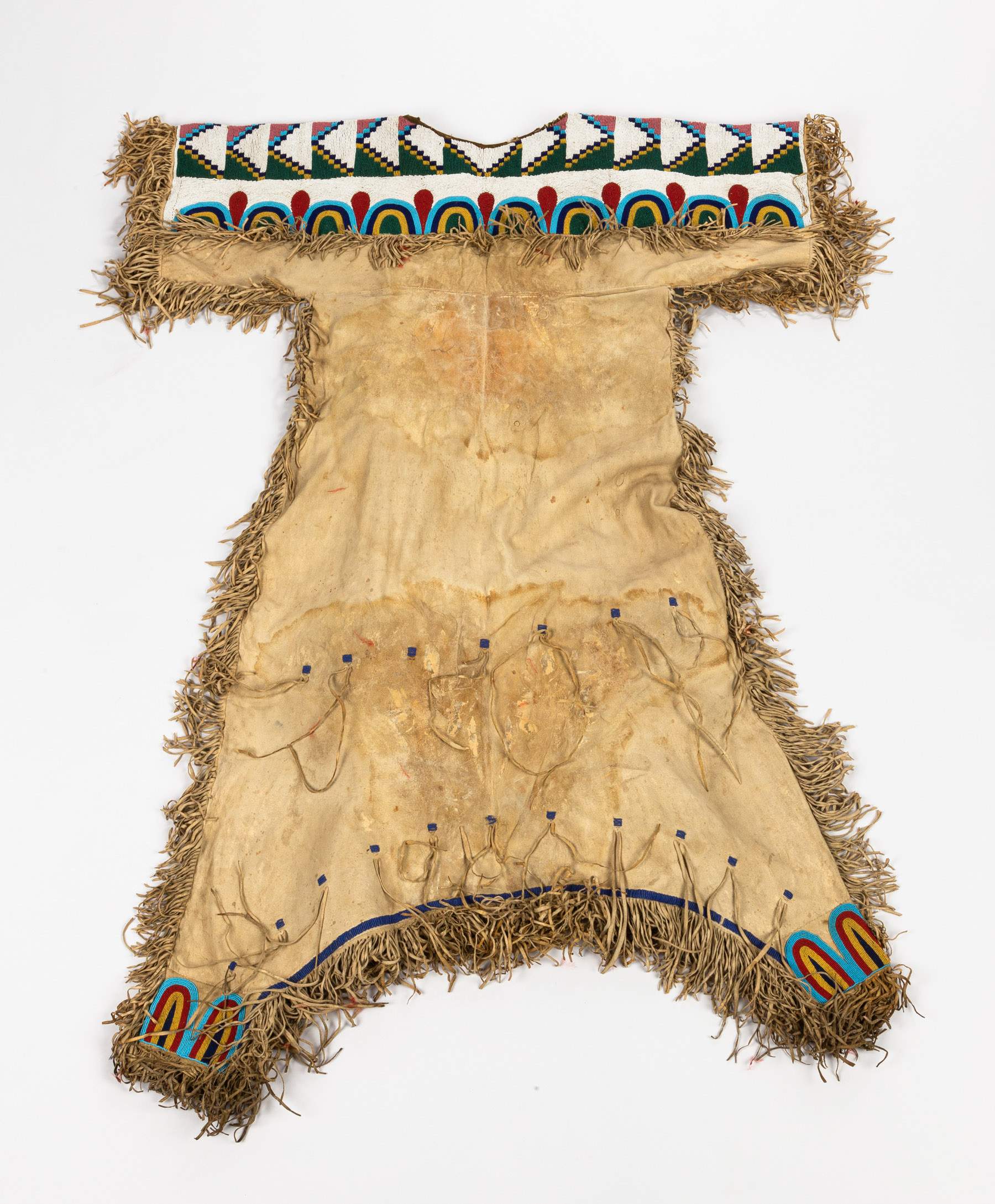 beaded buckskin dress Sioux Beaded Buckskin Dress