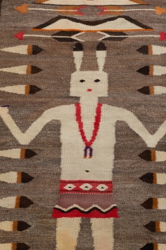 Vintage Figural Yei Rug