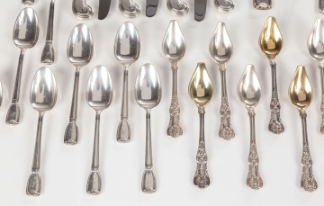 Tiffany & Co. Sterling & Parcel-Gilt Silver Flatware