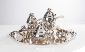 Georg Jensen "Blossom" Sterling Silver Tea & Coffee Service