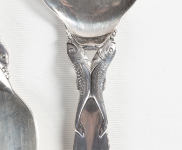 Danish Frigast Sterling Silver Fish Serving Set