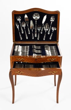Christofle Silver Grand Bourg Flatware Set