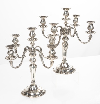 Pair of Gorham Sterling Silver Candelabras