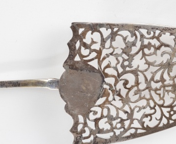 Hester Bateman George III Silver Cake Server & New York Coin Silver Spoons