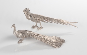 Spanish Silver Peacock & Pheasant