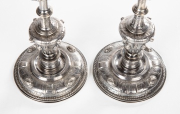 Rafael Moreno Orfebre, Pair of Spanish 17th Century Style Candlesticks
