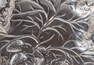 Three Sterling Silver Leaf Form Trays