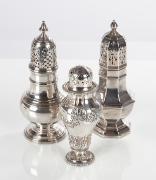 Three Sterling Silver Shakers