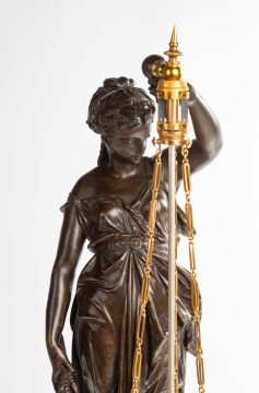 French Three-Chain Conical Mystery Clock by Guilmet