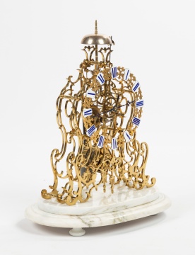 Edward Johnson, Derby, Arabesque Skeleton Clock with Dome 