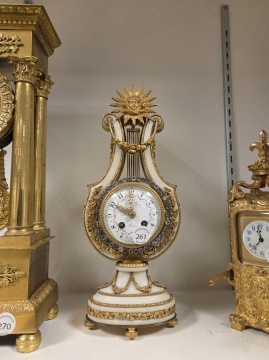 Edme-Jean Causard, French Diminutive Lyre Mantle Clock
