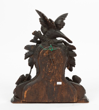 Finely Carved Black Forest Swiss Mantle Clock