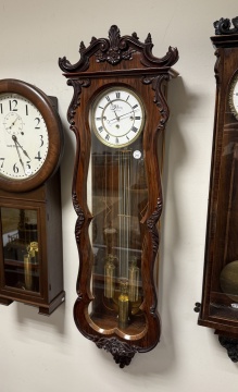 19th Century Rosewood Serpentine Grande Sonnerie Vienna Regulator, by Ludwig Hainz