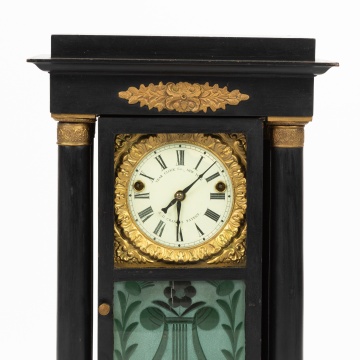 Rare Aaron Dodd Crane Patent Year Shelf Clock