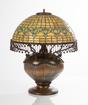 Tiffany Studios Pomegranate on Rare Moorish Lamp Base