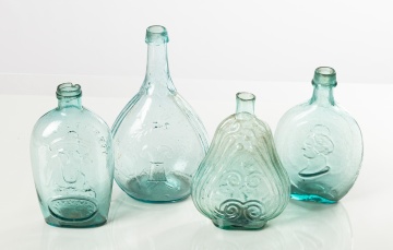 Early Blown Glass Bottle Flasks