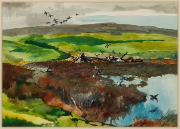 Roy Mason (American, 1886-1972) Migrating Ducks