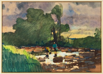 Roy Mason (American, 1886-1972) Catching Minnows