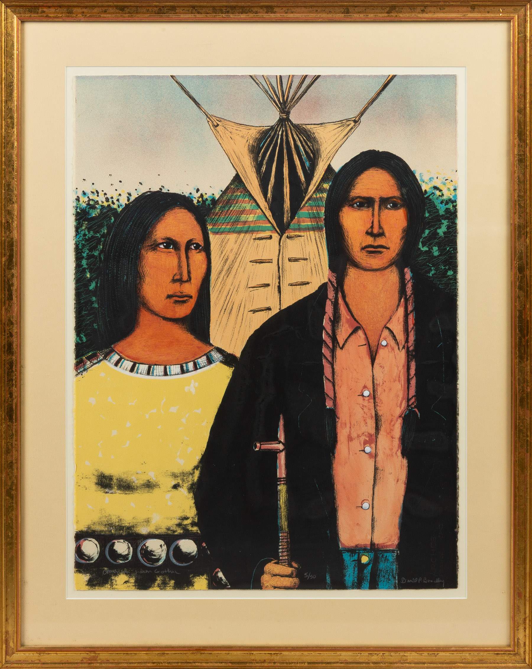 インドミティーラ画Ｂ David P. Bradley (Minnesota Chippewa / Lakota, b. 1954) American