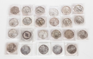 American Eagle 1 ozt. Silver Coins & Australian 1 ozt. Silver Dollar Coin
