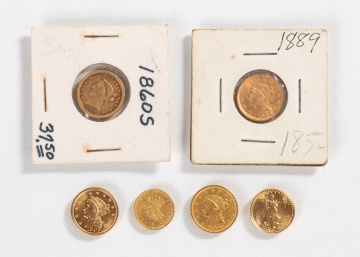 Six Liberty & Indian Princess Gold Coins