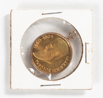 Theodor Herzi (1860-1940), Israel, Commemorative Gold Medal