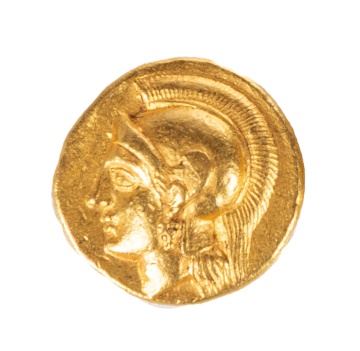 Greek 1 Stater (Helmeted Head of Athena) Gold Coin