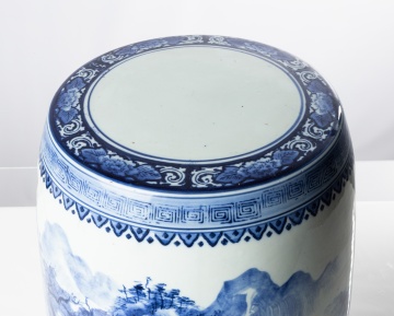 Chinese Blue & White Porcelain Garden Seat