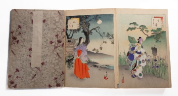 Mizuno Toshikata (Japanese, 1866-1908) "Selection of Thirty-six Beauties" (Sanhurokkasen) & Yoshu Chikanobu (1838-1912)