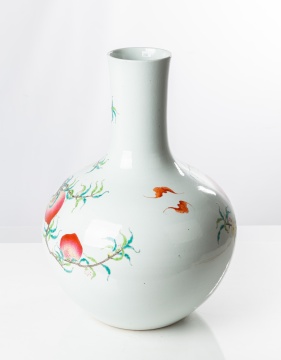Chinese "Nine Peaches" Porcelain Vase