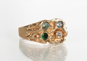 Men's 14K Gold Gemstone Ring