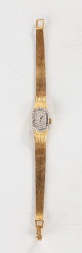 Ladies' Omega 14K Gold & Diamond Wristwatch