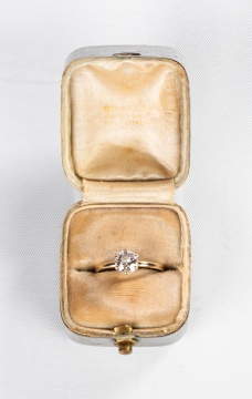 Tiffany & Co. 14K Gold & .85 Carat Diamond Solitaire Ring