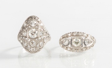 Two Platinum & Diamond Rings
