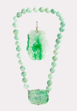 Jade Lotus Leaf Necklace & Pendant