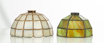Tiffany Studios Capiz Shell Shade & Leaded Glass Shade