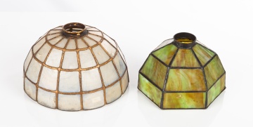 Tiffany Studios Capiz Shell Shade & Leaded Glass Shade