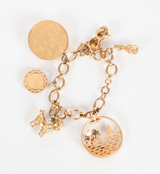 Ladies' 14K Gold Charm Bracelet