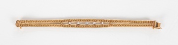 Ladies' 14K Gold & Diamond Bracelet