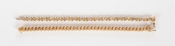 14K & 10K Gold, Diamond, & Synthetic Diamond Bracelets