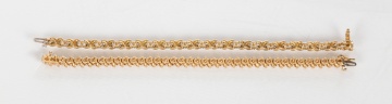 14K & 10K Gold, Diamond, & Synthetic Diamond Bracelets