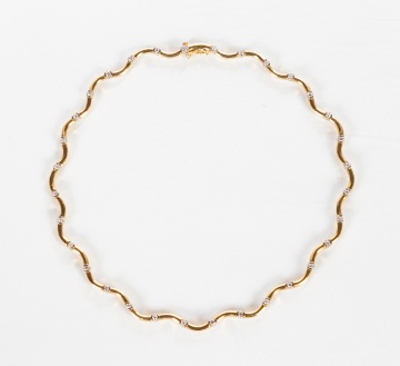 Ladies' 14K Gold & Diamond Necklace