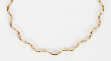 Ladies' 14K Gold & Diamond Necklace